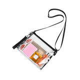 PVC Transparent Crossbody Purse Bag Black