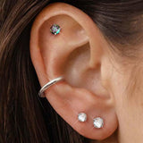 11Pairs Women’s Silver Hoop & Stud Earrings Hypoallergenic