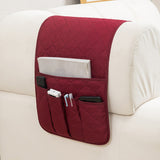 5-Pocket Sofa Armrest Organizer Remote Control Holder for Couch & Chair Wine Red