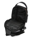 Anti-theft Crossbody Bag for Mern Password Sling Chest Pack with USB Port  Black