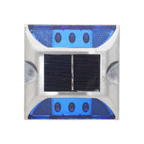 4 PCS Solar Deck Lights for Outdoor Roadway Driveway and Path Marking Blue