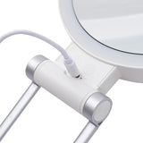 Double-Sided 1X/30X Magnifying Foldable Makeup Mirror with 3 Color Lights