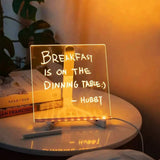 ClearLED Note Board Lighted Acrylic Dry Erase Message Board with Adjustable Stand and 7 Colorful Pens