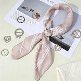 18PCS Silk Scarf Ring Clip T-shirt Tie Clips for Clothes Hat Belt Decor