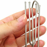 50Pcs Curtain Pleat Hooks 4 Prong Slips Gathering Hook Heading Pinch Pleat Stainless Steel