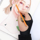 2Pcs Anti-Touch Drawing Gloves Sketching Artist Glove with Two Finger for Right Hand