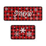 2Pcs Set Christmas Floor Mats Non-Slip Kitchen Mats Xmas Doormats Style 4