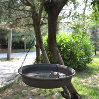 Large Capacity Waterproof Hanging Bird Feeder Attracting Birds for Garden Yard Black