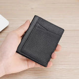2PCS Men PU Credit Card Holder Slim Wallet Money Purse Protector
