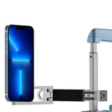 360 Degree Rotating Adjustable Aluminum Phone Tripod for Android iPhone 12 to 17 Silver