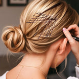 U Shaped Hair Clips Kit Hair Pin for Women Bobby Pins For Buns Brown