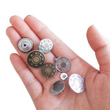 32 PCS Removable Screw Type No Sew Denim Jeans Buttons