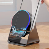 4 in 1 Wireless Induction Speaker Bluetooth Speaker with 360 Adjustable Phone Holder - Black
