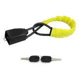 Car Steering Wheel Lock Adjustable Security Lock Device with 3 Keys Yellow