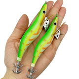 10PCS Glow Squid Jigs Lures Saltwater Cuttlefish Fishing