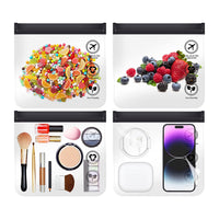 4Pcs Clear Toiletry Bag Carry-on Travel Makeup Pouch Transparent Bag for Cosmetics Liquids