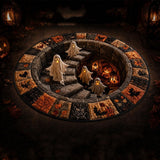 3D Halloween Area Rug Round Non Slip Soft for Bedroom Living Room Style 1