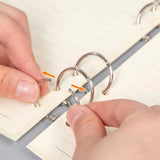 100 PCS Nickel Plated Metal Hinged Binder O Rings for Keys and Scrapbooks