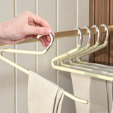 10PCS Open Ended Pants Hangers Non Slip Heavy Duty Metal Hangers for Closet Cream White