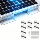 8 Pcs Solar Panel Bracket Mounting Flat Roof Yacht RV Mount Aluminum Alloy Kit