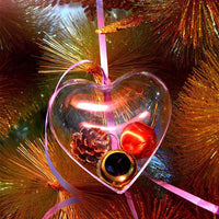 10 Pcs Clear Heart-Shaped Christmas Plastic Baubles DIY Xmas Tree Fillable Decor Ornaments