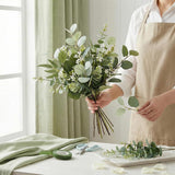 130 Pcs Artificial Mixed Eucalyptus Stems Bulk 5 Kinds for Vase Wedding DIY Home Decor