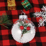 12PCS Clear 8cm PET Fillable Shatter Resistant Christmas Ornament Balls