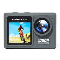 1080P Underwater Camera with Dual Screen Water-Resistant Sports Camcorder Video Camera with 32G TF Card