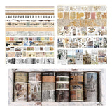 18 Rolls Vintage Washi Tape Set Writable for Scrapbooking Style 3