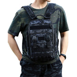 Fishing Tackle Backpack with Rod Holder Outdoor Shoulder Bag for Fishing Gear Storage Deep Blue