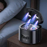 350ml Rechargeable Ultrasonic Cleaner 55kHz with 3 Modes Blue Light Black