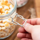 1000ml Clear Glass Airtight Storage Jar with Clamp Lid and Silicone Seal