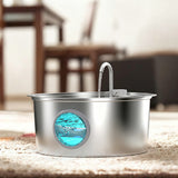 7L Stainless Steel Cat Dog Water Fountain Automatic Dispenser Style 1
