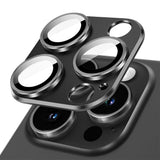 2Pcs Camera Lens Metal Glass Ring Protector for iPhone 16 Pro Max