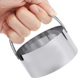 5 PCS Cutter Set Round Cookie Cutters with Handle 5 Pieces Stainless Steel Circle Baking Dough Tools for Cake