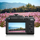 8K Digital Camera 18X Zoom Dual Lens Camera for for Video Black