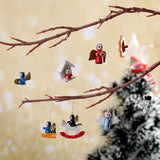 48pcs Wooden Christmas Tree Ornaments Set – Holiday Decoration
