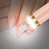 Portable Nail Drill Pen USB Electric File with 5 Grinding Heads Pink
