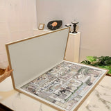 Foldable Puzzle Board for 500/1000 Piece Puzzles Portable Felt Jigsaw Puzzle Mat with Raised Edges for Storage Beige