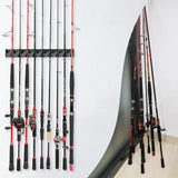 Vertical Fishing Rod Holder Wall Mounted Fishing Pole Rack for Garage Home