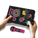 Music Party Card Game with Microphone Toy Lyric Challenge for Adults with 125 Word Cards Fun Game Night Entertainment