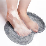 2PCS Silicone Foot Back Body Scrubber Bath Shower Exfoliating Brush Pad Cleaning Mat