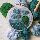 6 PCS Embroidery Hoops with 16 Needles for Embroidery Craft Sewing