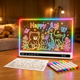 LED Drawing Board Rechargeable 8 Colors 10 Modes for Boys Girls