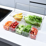 5 Compartment Chilled Food Box Salad Tray with Lid for Picnics