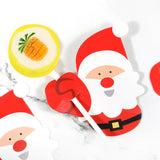 100PCS Christmas Party Lollipop Holders – Santa Claus Candy Paper Card Decorations