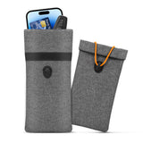 Faraday Phone Pouch RFID Protection Key Pouch Wallet Case For Privacy Grey