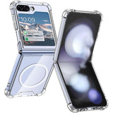 For Samsung Z Flip Clear Slim Shockproof Cover Transparent Protective Case