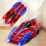 Wall Climbing Remote Control Car 360-degree Rotating RC Stunt Car with Headlight