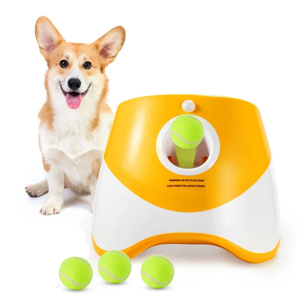 Automatic Ball Launcher Electric Interactive Ball Thrower Pet Dog Fetch Machine Orange